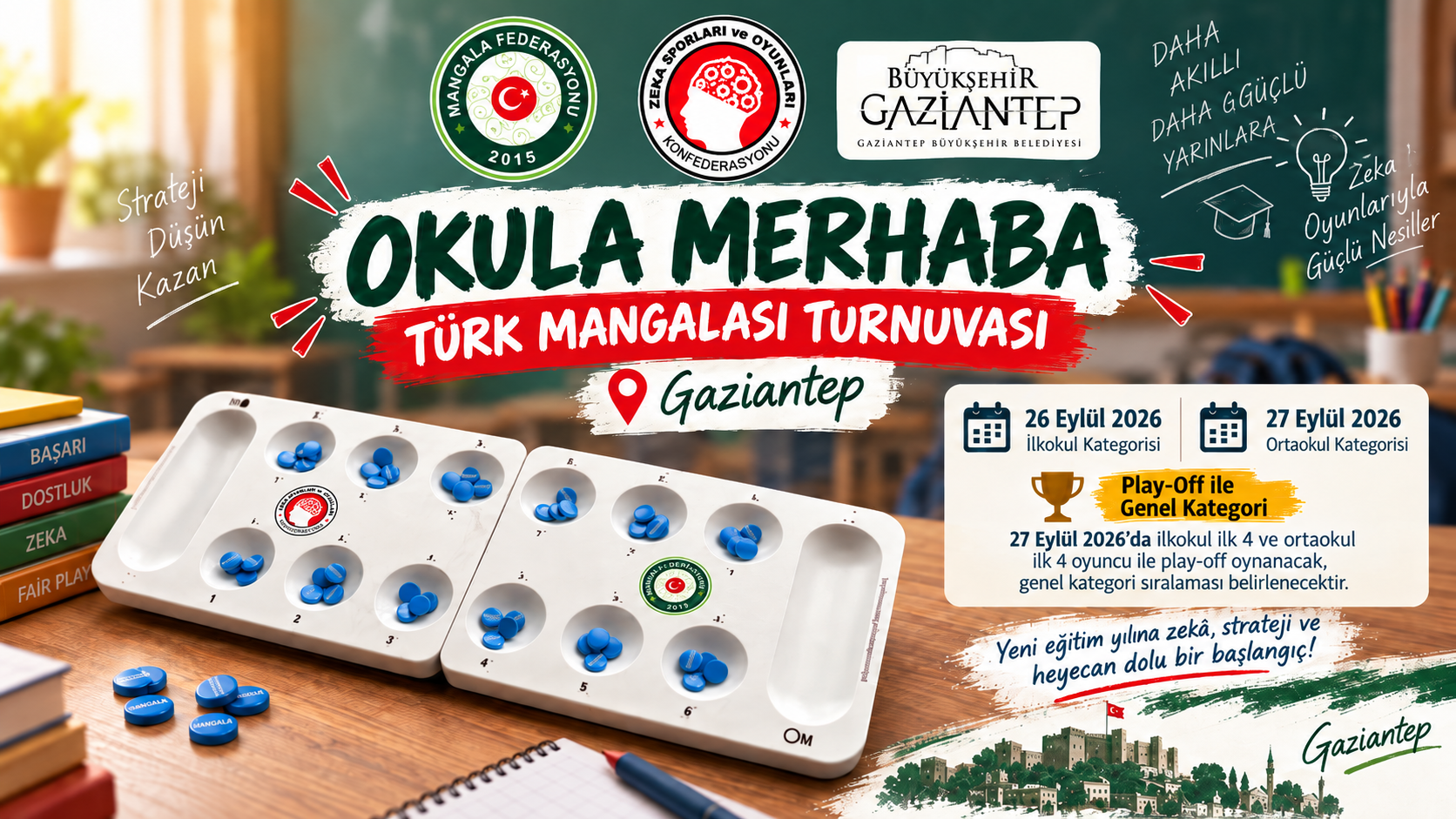 Gaziantep Okula Merhaba Turnuvası 2026 afişi
